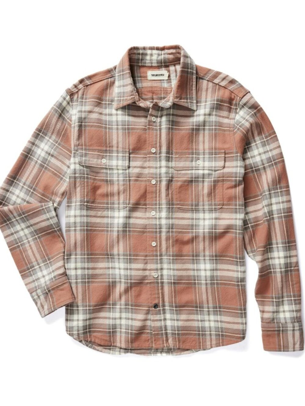 Taylor Stitch Ledge Shirt Sunbaked Brick Plaid, Medium